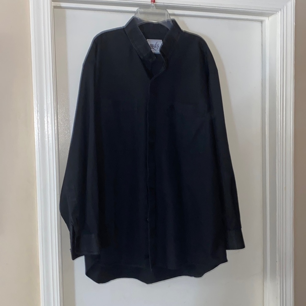GUC Men’s mds Black Button Down Shirt Size 17 32/34